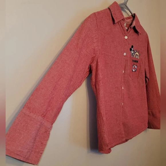 Disney Mickey Sailor 3/4 sleeve button up blouse Women's small Vintage LOT C1 - Picture 4 of 7